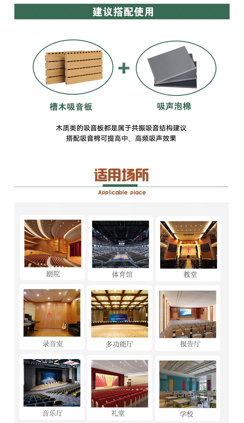 审讯室槽木吸音板适用场所