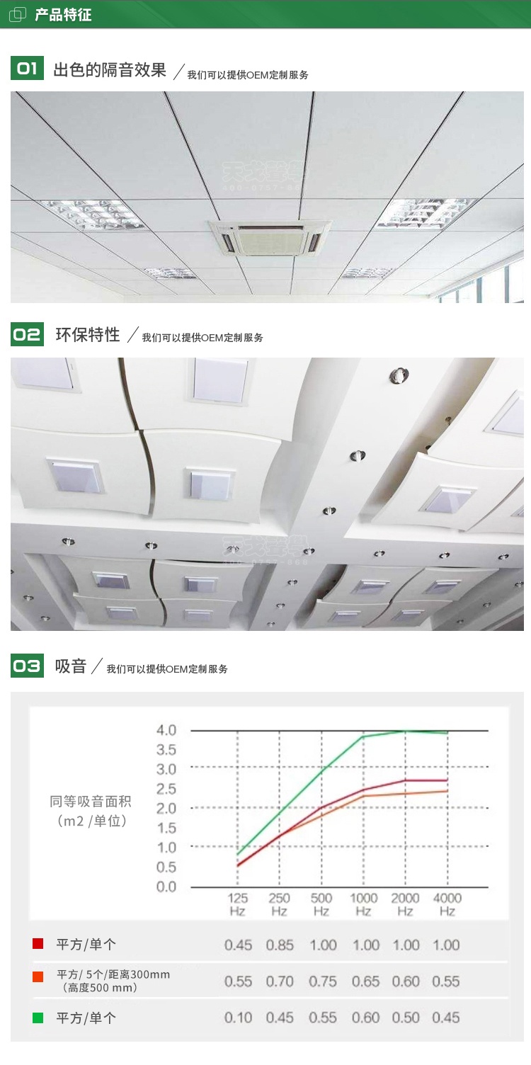 玻纤天花吸音板