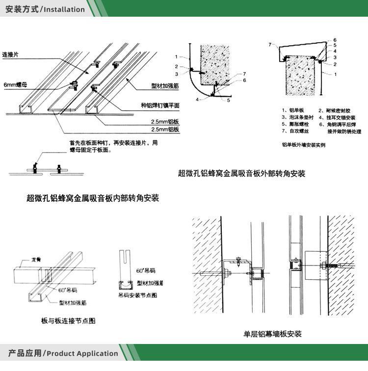超微孔铝蜂窝金属吸音板