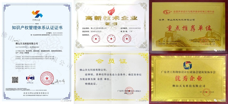 知识产权管理体系认证证书等