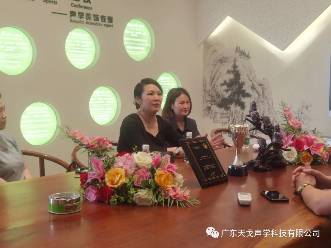 欢迎广东省建筑装饰设计行业协会兰芳会长一行人莅临天戈指导工作-5